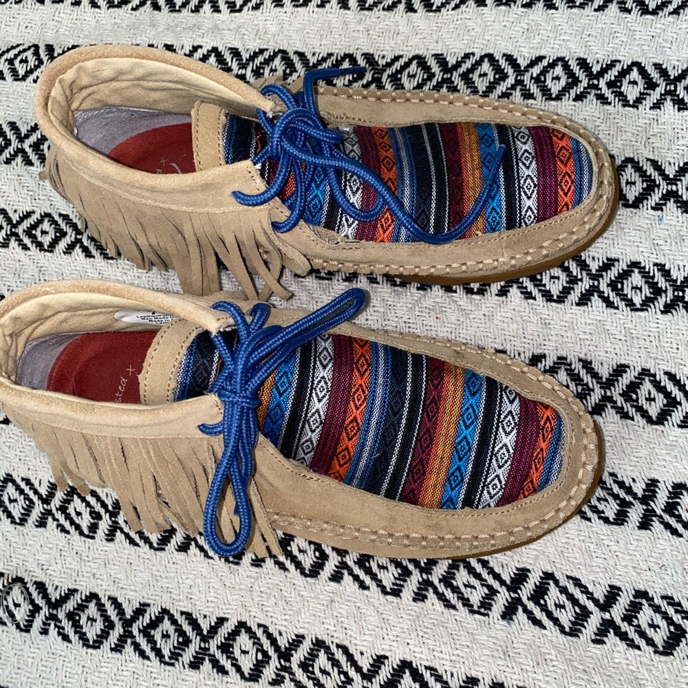Twisted X serape fringe bootie
